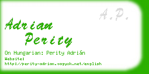 adrian perity business card